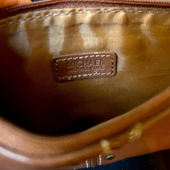 Michael Kors Brown Studded Leather Wristlet - Picture 4 of 5